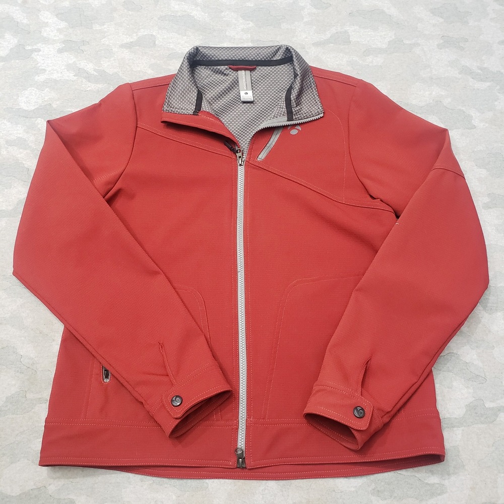 Bontrager Jacket Womens Large Red Cycling Full Zip Softshell Outdoors Bike